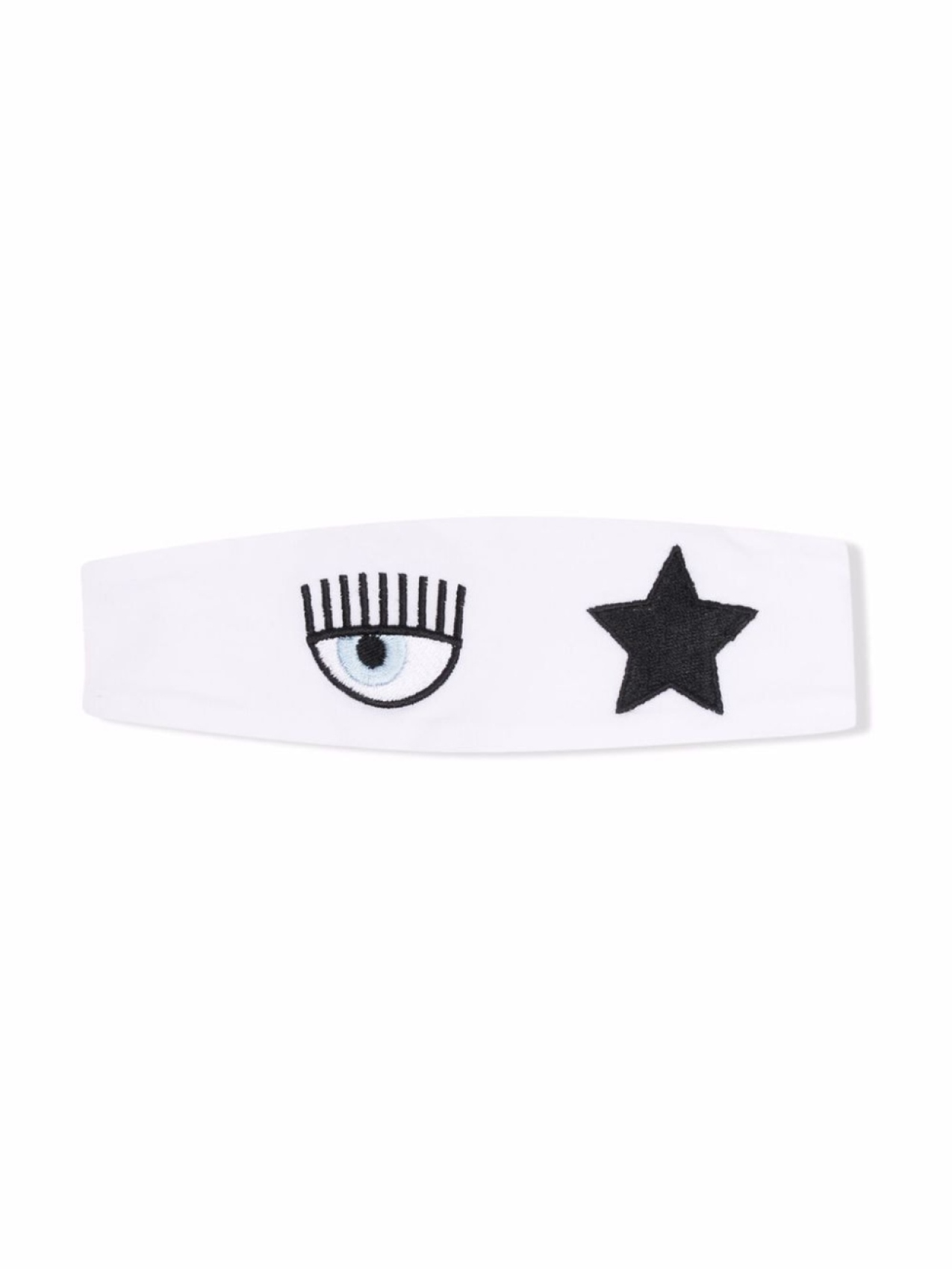 

Chiara Ferragni Kids повязка на голову с вышивкой Eyestar, белый