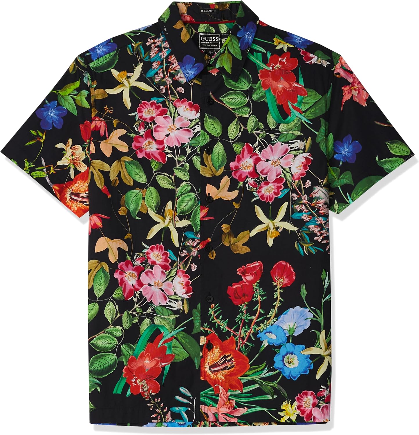 

Мужская футболка с коротким рукавом Laguna с цветочным принтом от GUESS, Graphic Floral Jet Black