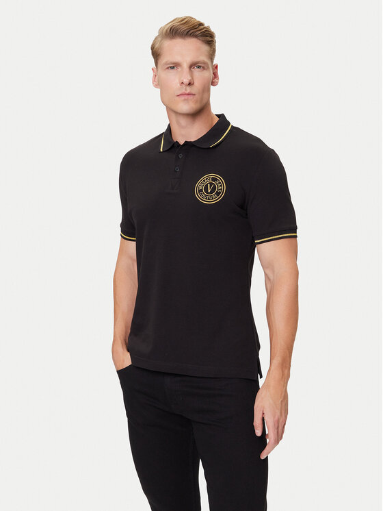 

Поло slim fit 79GAGT00 CJ01T Versace Jeans Couture, чёрный
