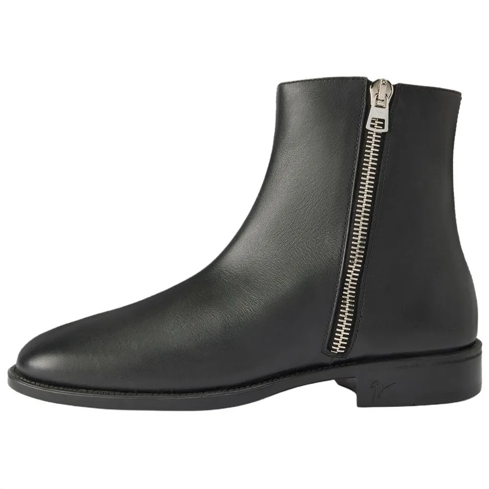 Кожаные ботинки zip-detail Giuseppe Zanotti, черный