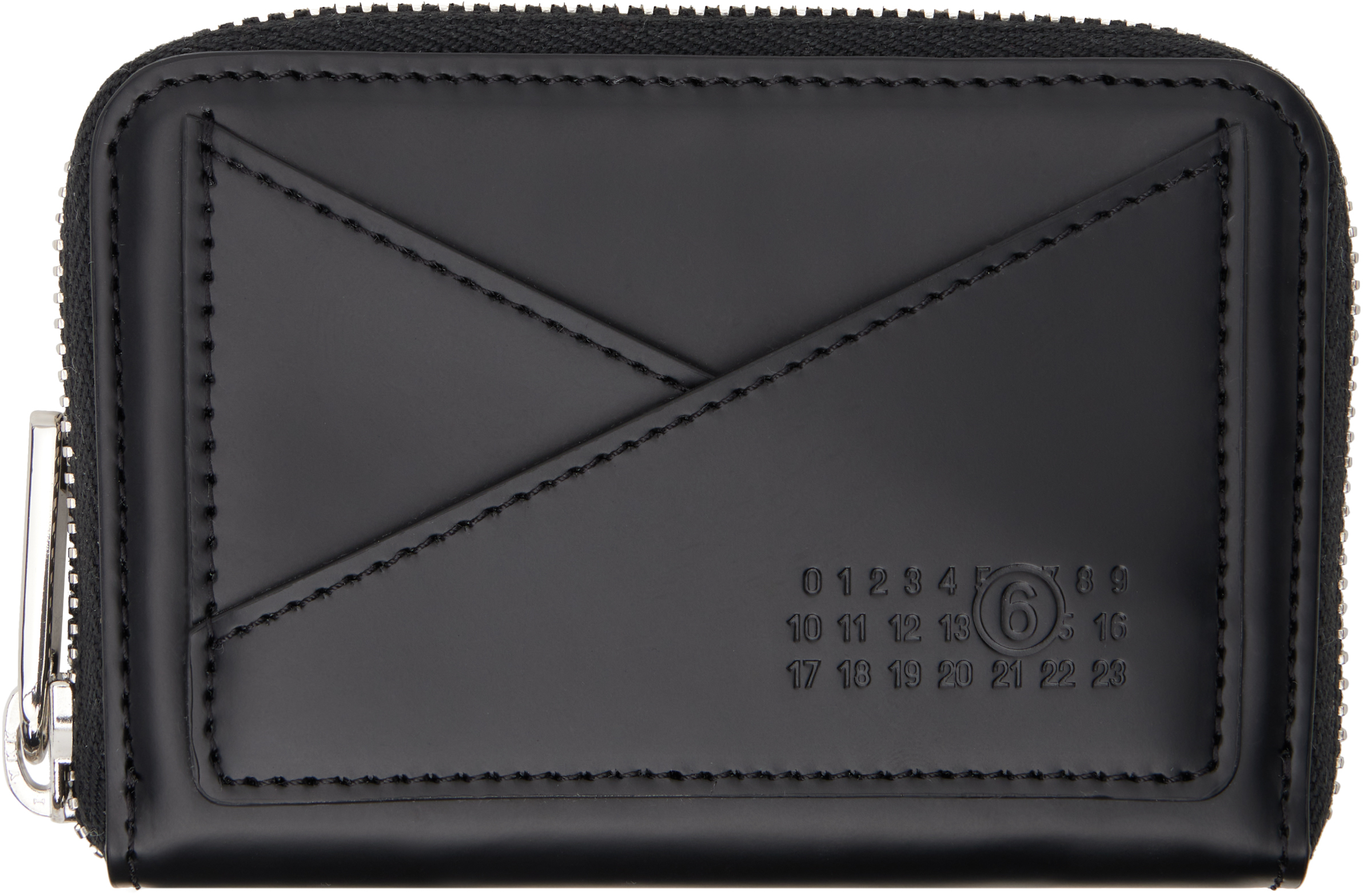 

Кошелек с застежкой-молнией Triangle 6 MM6 Maison Margiela, черный