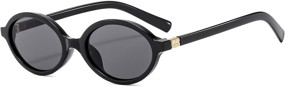 

Ретро овальные солнцезащитные очки для женщин, модные солнцезащитные очки, стильные солнцезащитные очки в винтажном стиле, очки с защитой от ультрафиолета UV400 HEPTAGRAM 7, Black/Grey