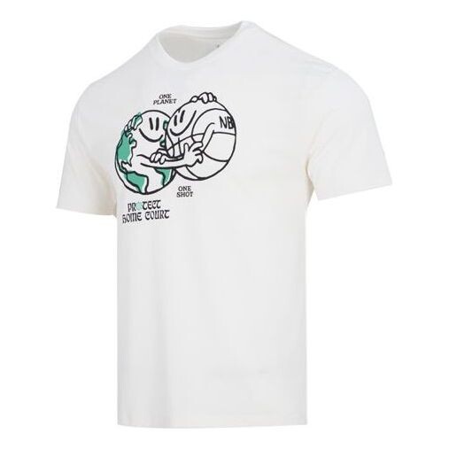 

Футболка Nike Basketball Earth Pattern Printing Round Neck Short Sleeve White, мультиколор