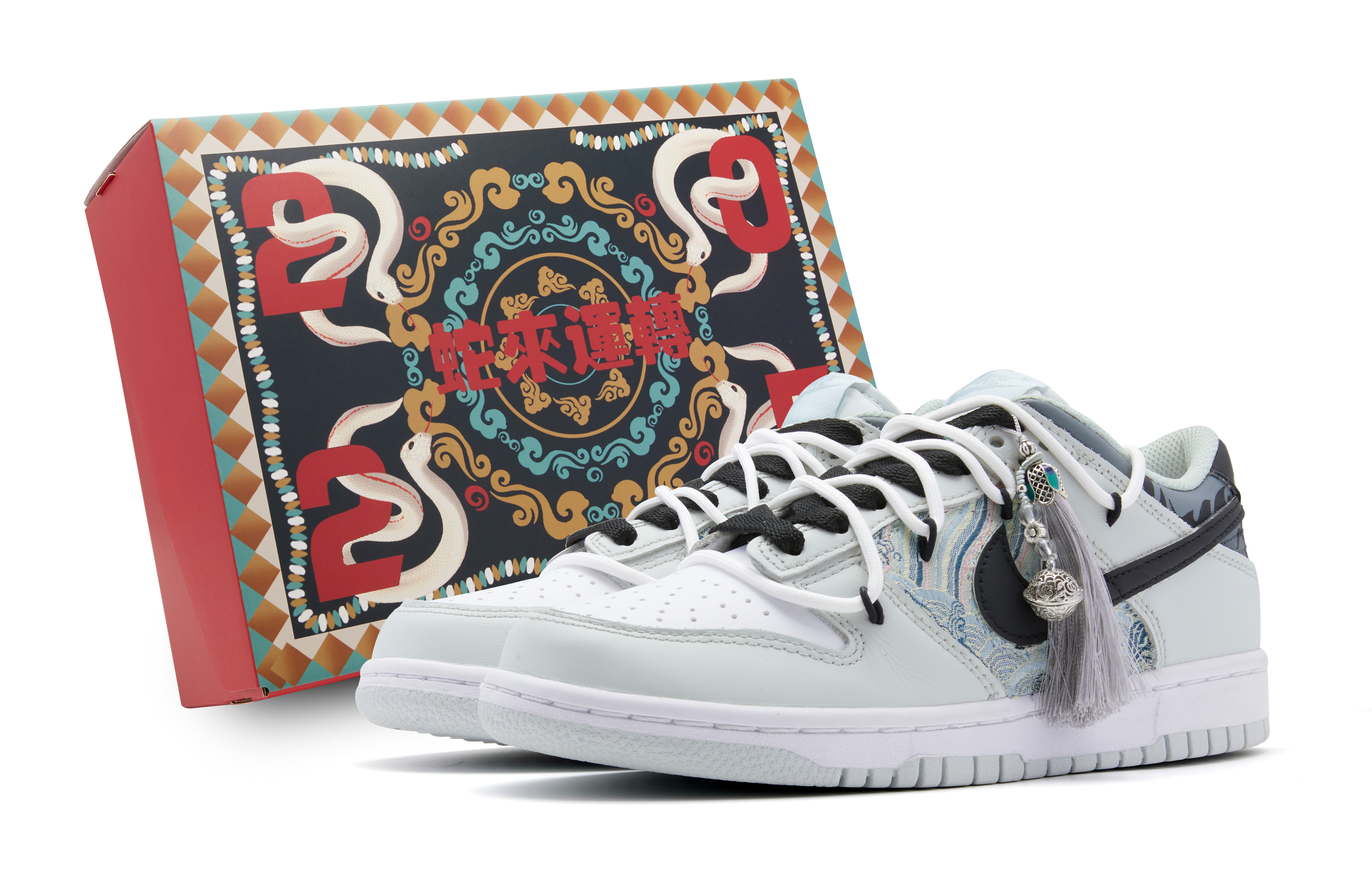 

Nike Кроссовки для скейтбординга Dunk Anti-Slip, износостойкие, мужские, серебристо-белые