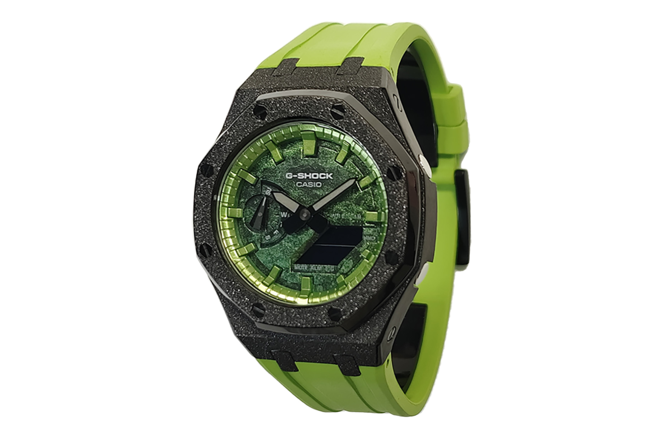 

Мужские часы CASIO Liquid Crystal/Analog Dual Display Series 44mm Green