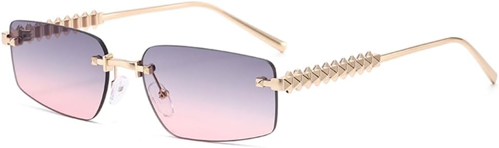 

Защитные очки, модные солнцезащитные очки без оправы, многоугольные солнцезащитные очки для женщин, солнцезащитные очки в металлической оправе, винтажные, неправильной формы KTUCN, Hd2