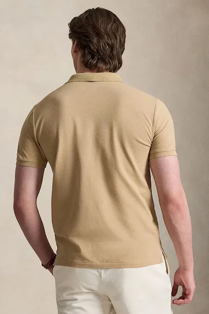 Поло из эластичного хлопка Polo Ralph Lauren, бежевый — фото 2