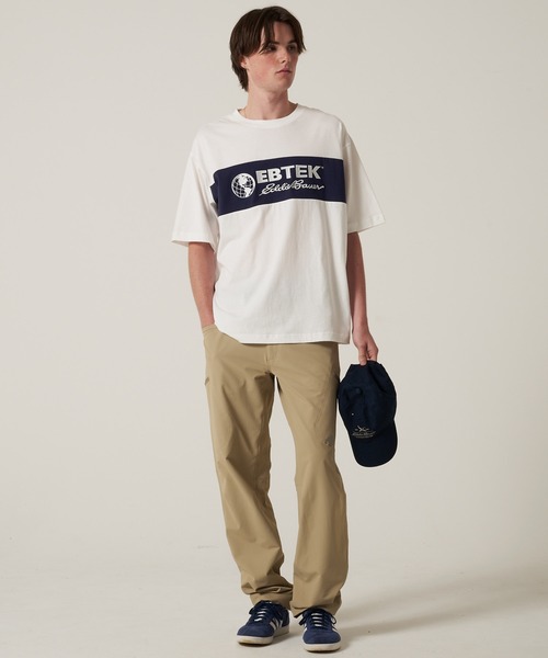 

Футболка, панельный крой, бренд EBTEK Eddie Bauer, зеленый