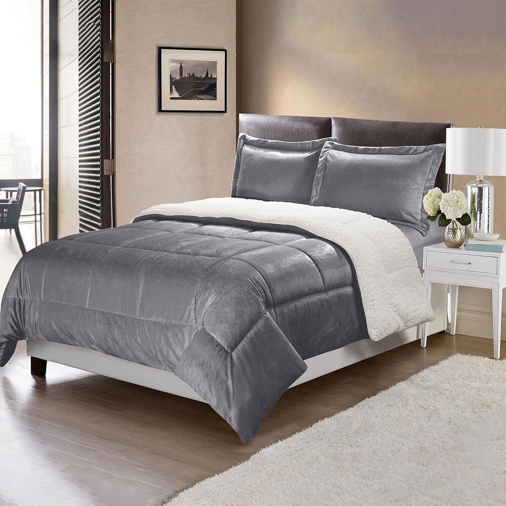 

Набор двусторонних одеял Swift Home Ultra Plush из микронорки и флиса из шерпы, цвет Pewter