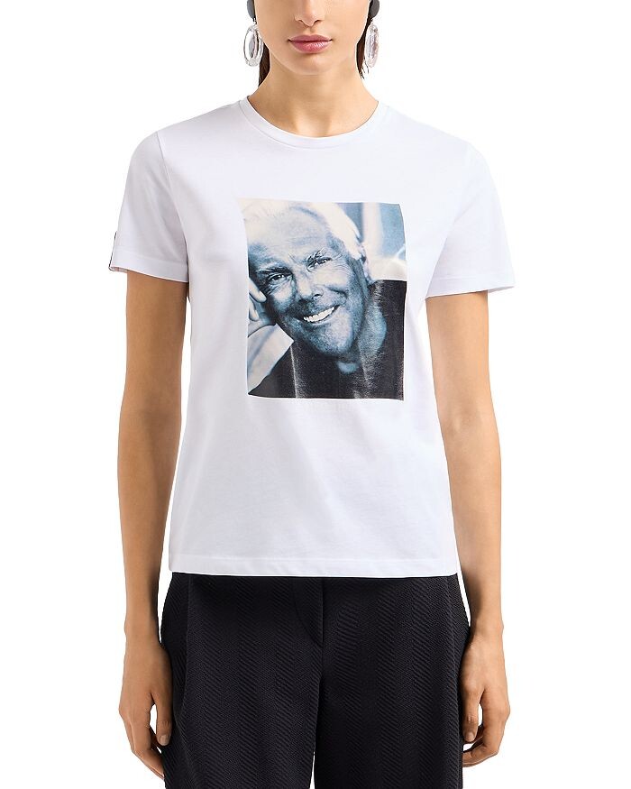 

Футболка с рисунком Emporia Armani Emporio Armani, белый