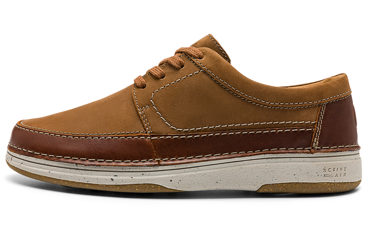 

Низкие повседневные кожаные туфли мужские Dark Umber Clarks