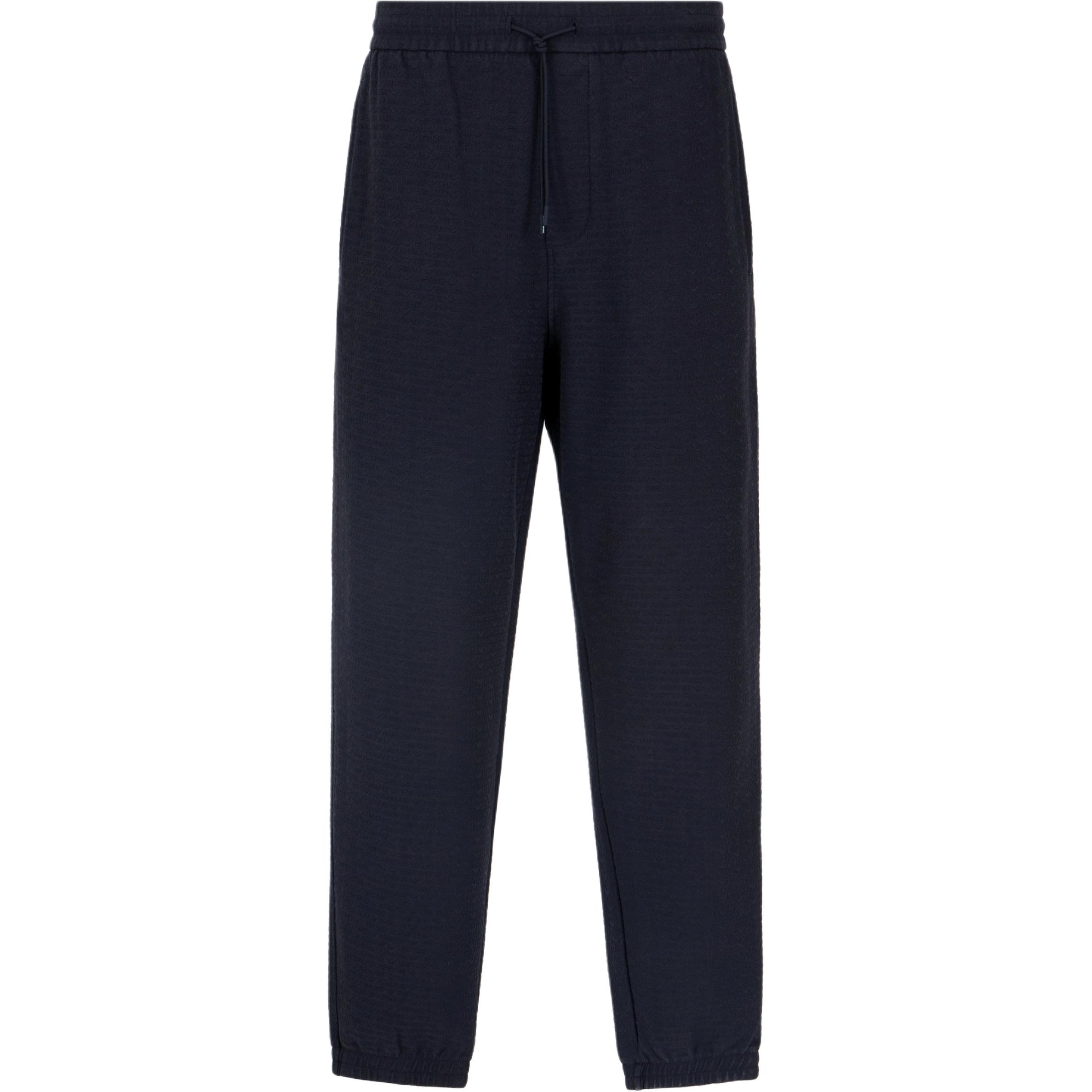 

Джоггеры из смесового джерси Lyocell с принтом по всей поверхности EMPORIO ARMANI, синий