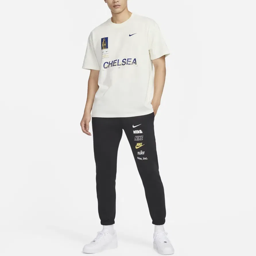 Футболка Nike Men's Sail White с круглым вырезом — фото 4