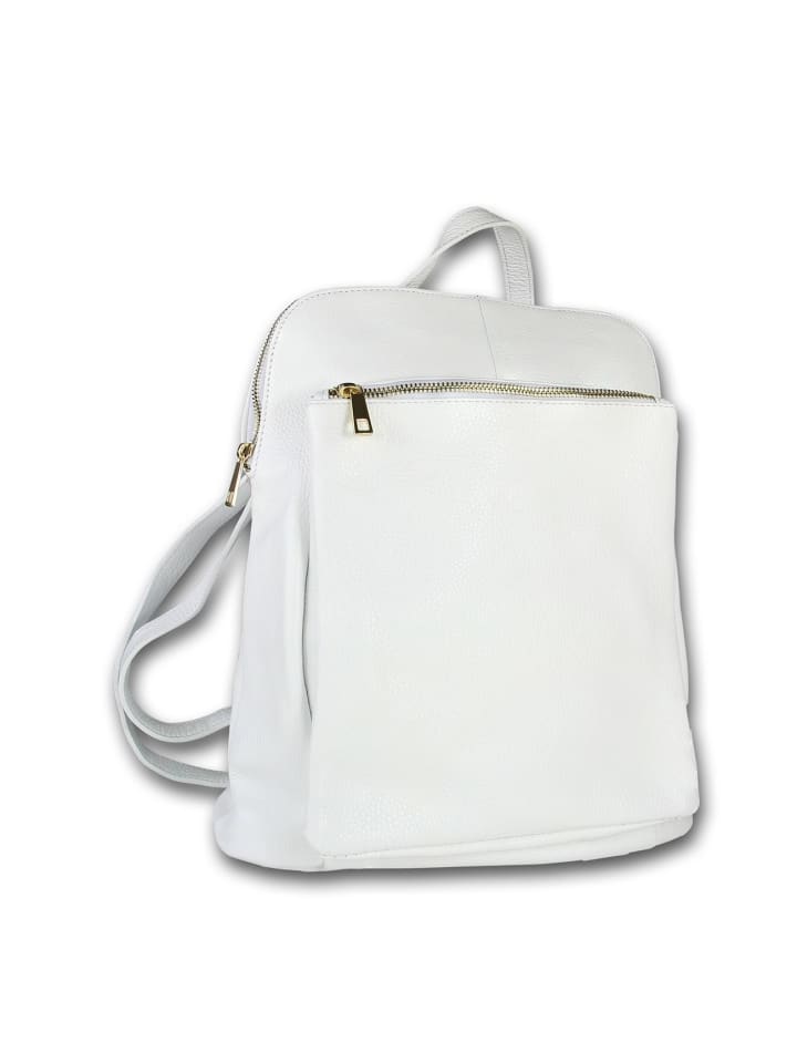 

Кожаный городской рюкзак Toscanto, белый, примерно 30 см