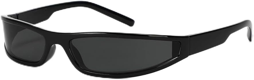 

Женские солнцезащитные очки в узкой прямоугольной оправе в стиле стритстайл, солнцезащитные очки в стиле Y2k, женские винтажные спортивные солнцезащитные очки KTUCN, Black