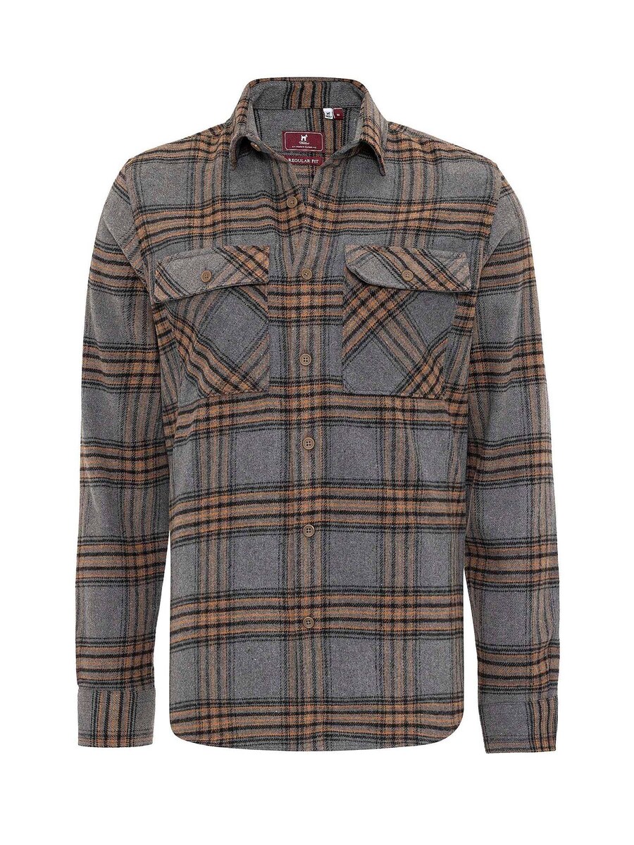 

Рубашка обычного кроя на пуговицах Williot Salvatore, цвет Greige/mottled grey