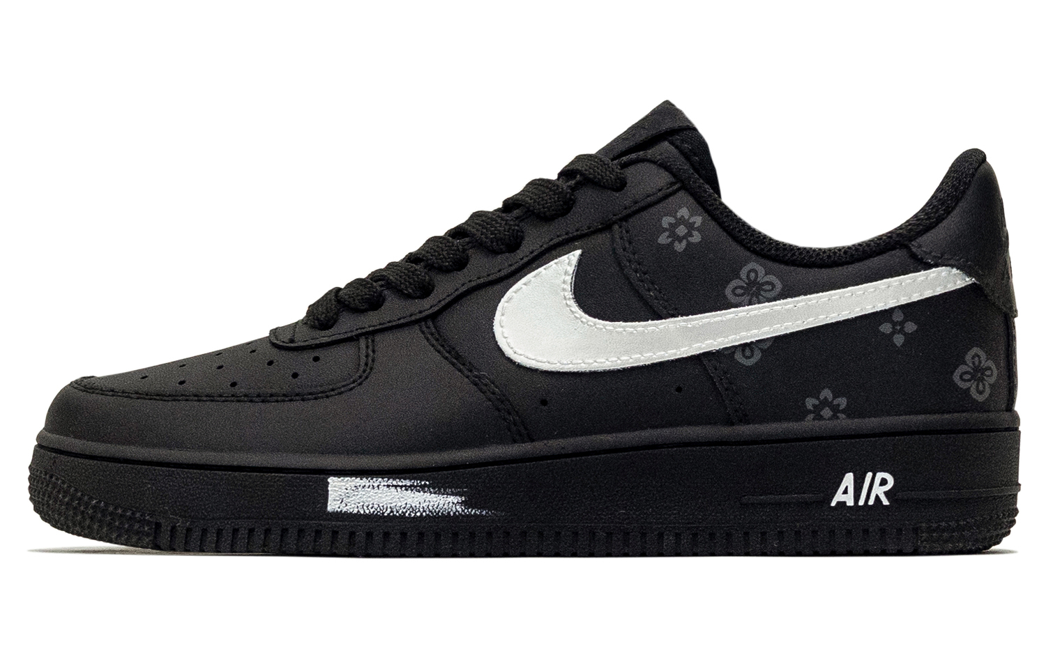 

Nike Кроссовки для скейтбординга Air Force 1 Ink Light Leather, устойчивые к истиранию и скольжению, низкие, мужские, серебристо-черные