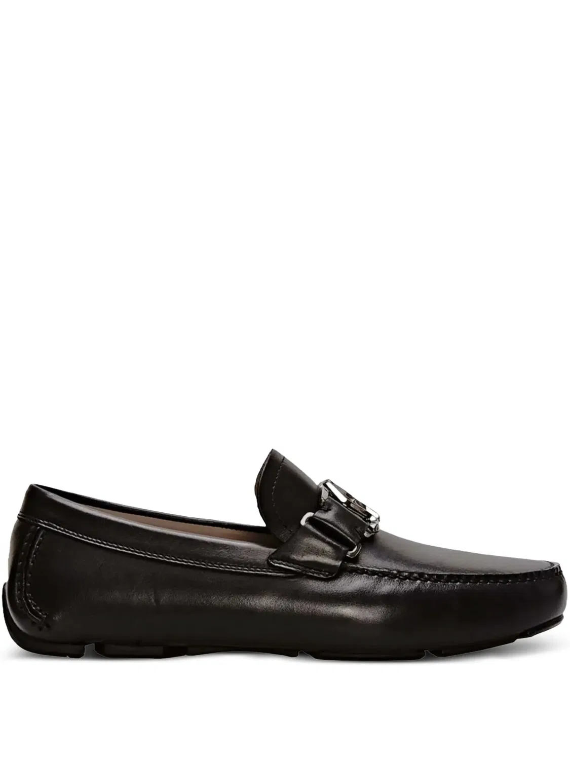 Лоферы с декоративной пряжкой Ferragamo, черный