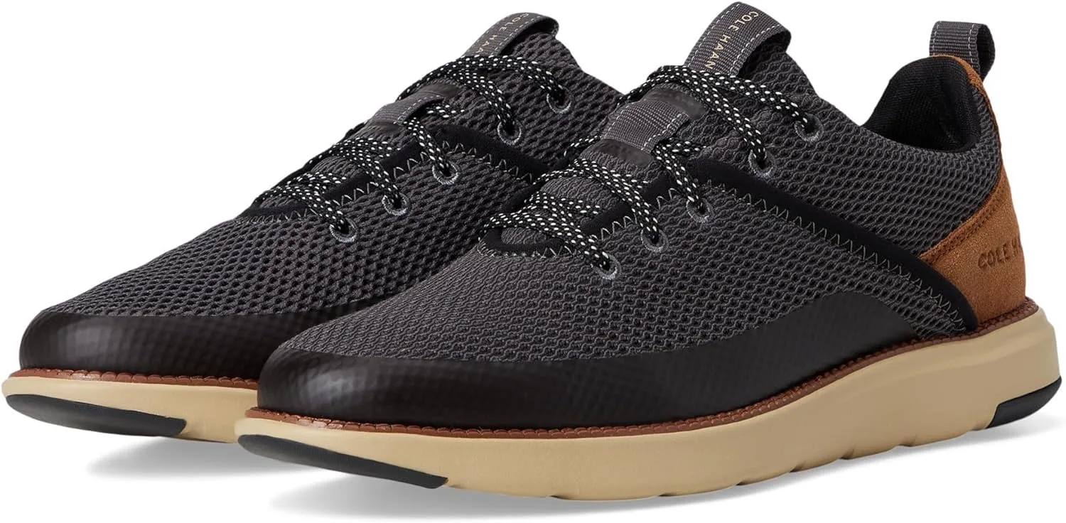 Мужские фактурные кроссовки Cole Haan Grand Atlantic, черный/коричневый — фото 2