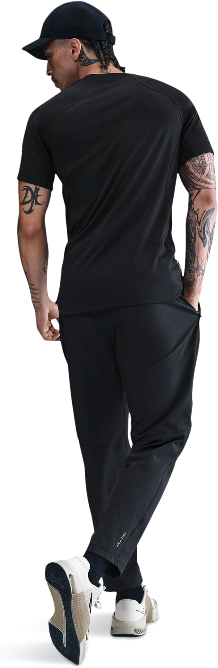 Мужские профессиональные тренировочные брюки Dri-FIT Nike, Black/White — фото 2