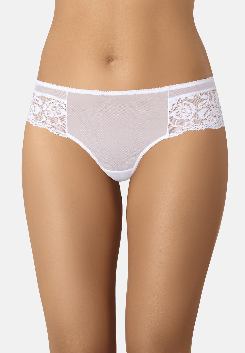 

Трусы Teyli Brasilianischer Mesh mit floraler Spitze Rock, белый