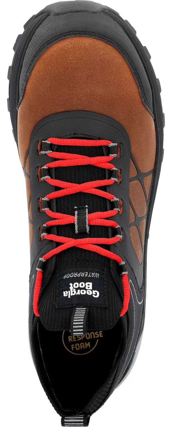 Georgia Boots Мужские спортивные туфли DuraBlend с низким водонепроницаемым композитным носком, коричневый/красный — фото 4