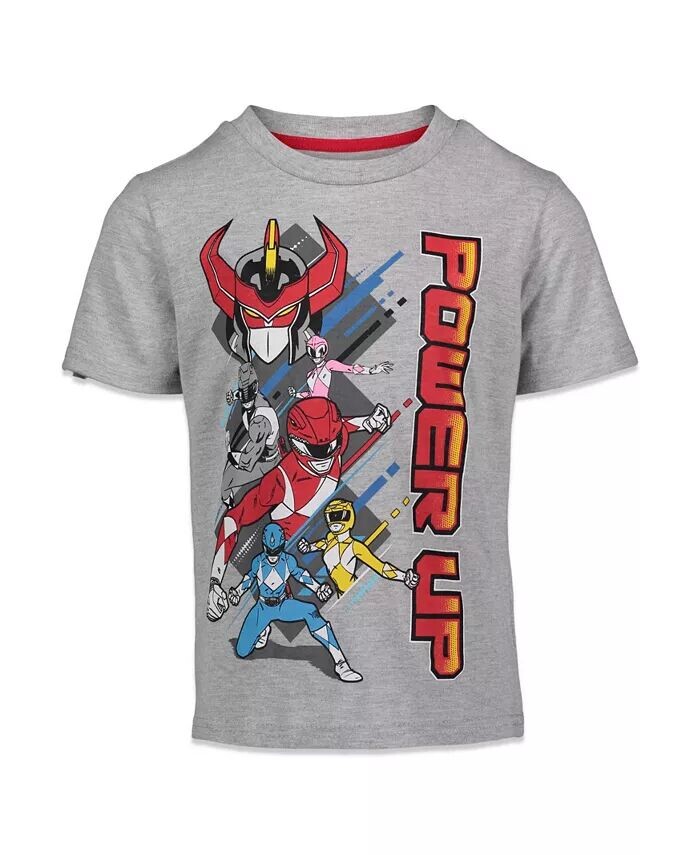 Комплект из 2 футболок Pink Ranger для мальчиков Yellow Ranger Red Ranger Power Rangers, красный — фото 3