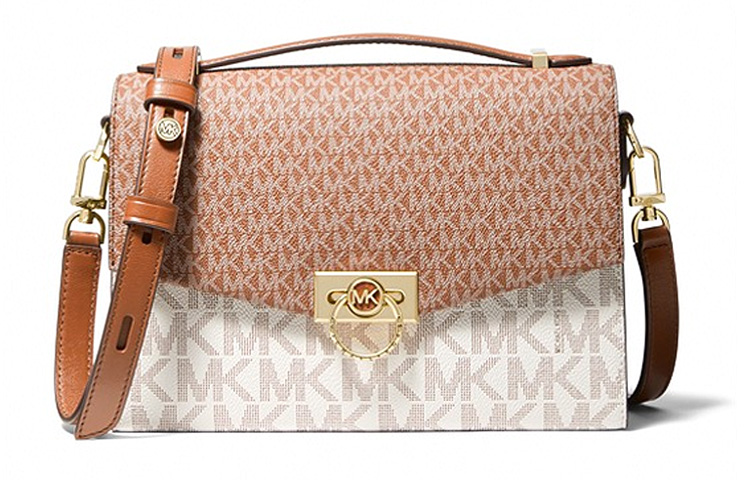 

Hendri Canvas Messenger Bag Сумка через плечо Средний размер Женская Коричневая MICHAEL KORS