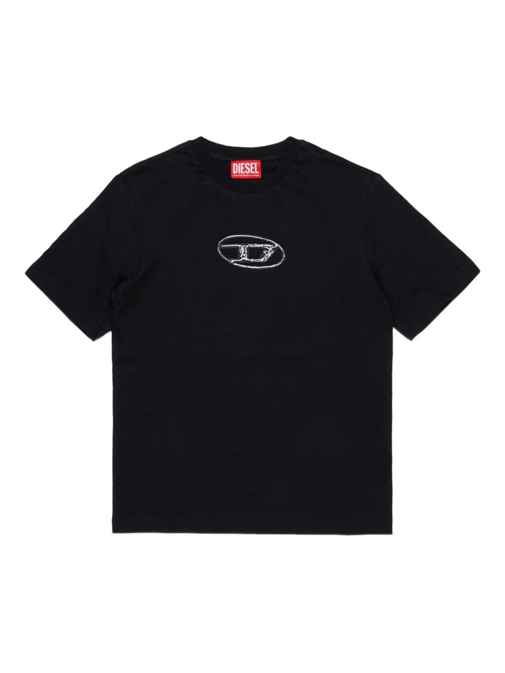 

Футболка Treden Over Oval D с логотипом Diesel Kids, черный