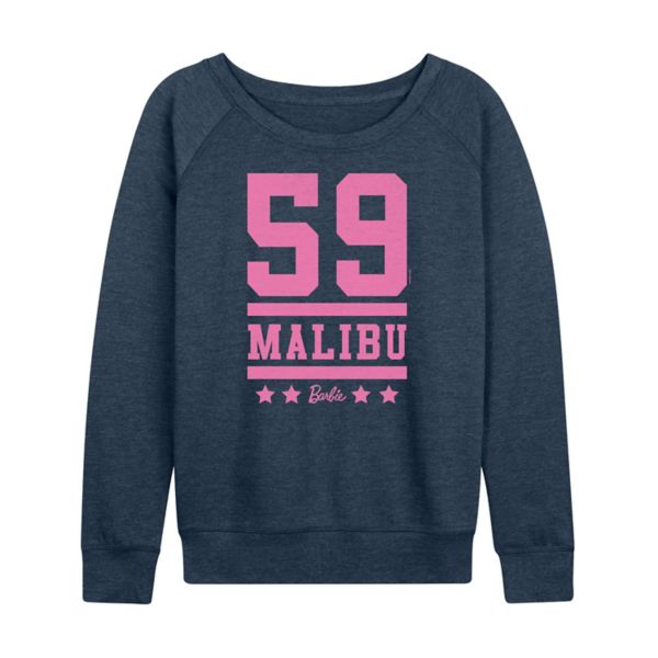 

Женская графическая толстовка с длинным рукавом Malibu 59 из френч тери Barbie, синий