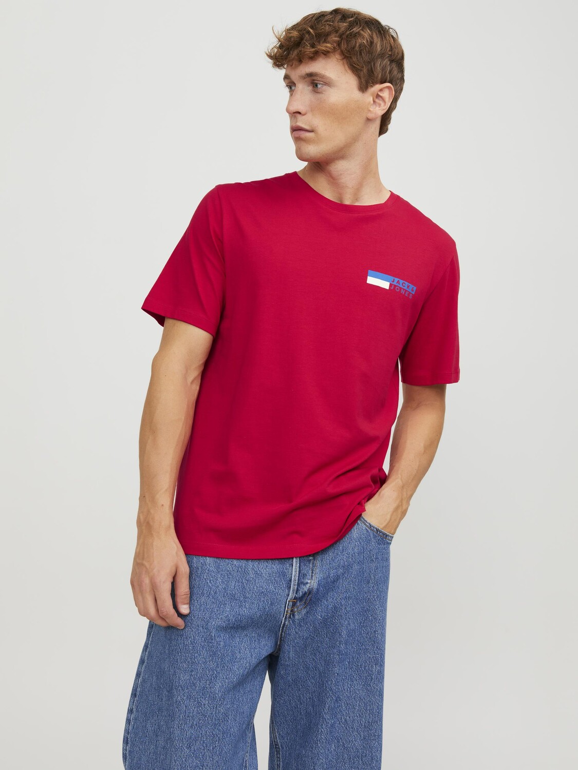 

Футболка Jack & Jones JJECORP LOGO TEE PLAY SS O-NECK NOOS, красный