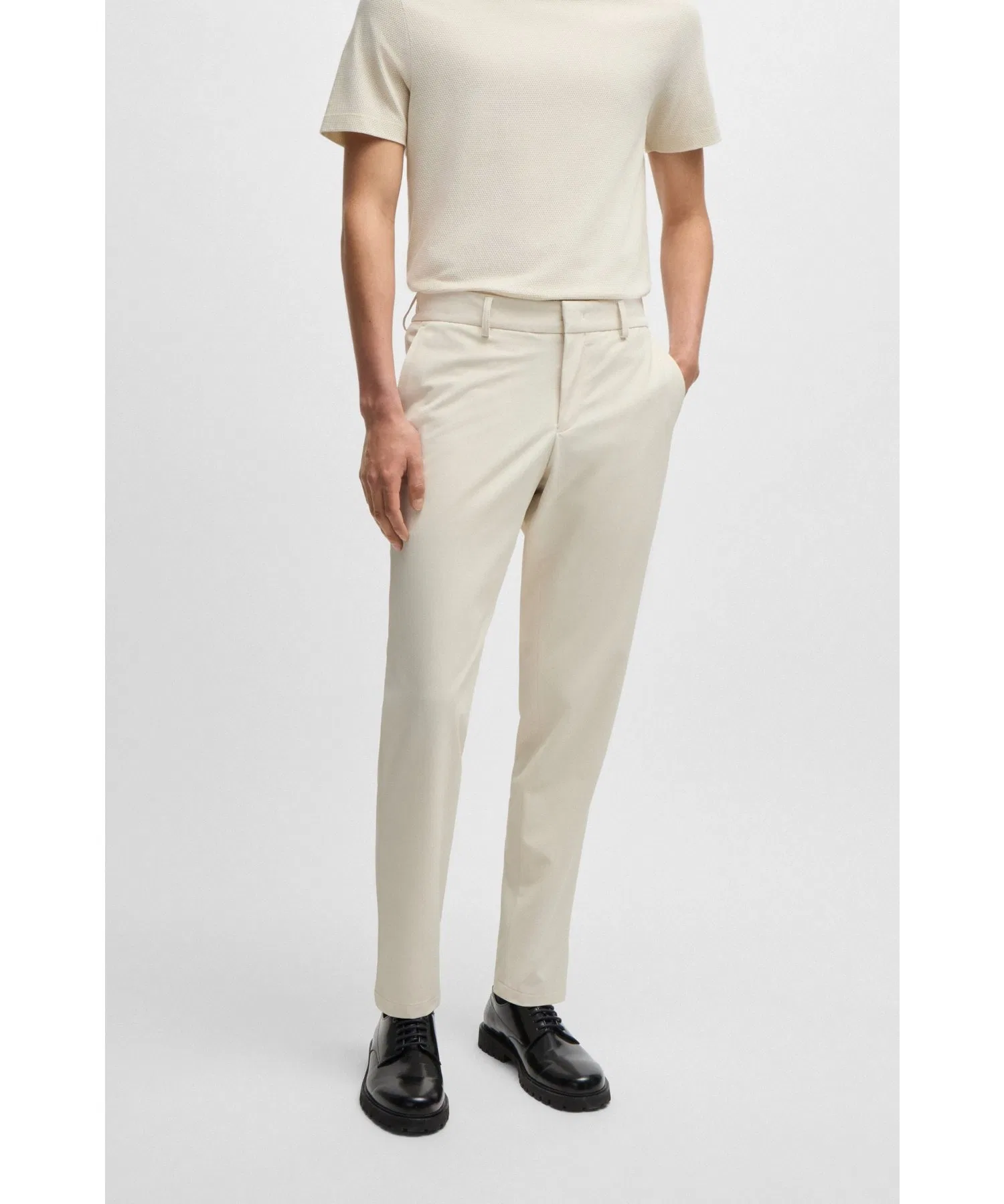 Мужские брюки BOSS Modern Fit Wrinkle-Resistant Performance Stretch