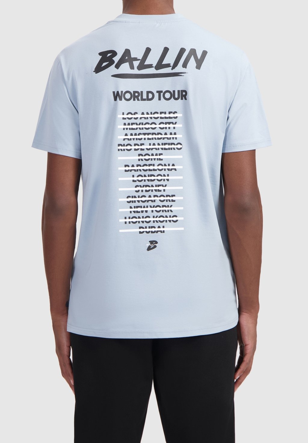 

Футболка с принтом REGULAR FIT CREWNECK Ballin, сине-серый