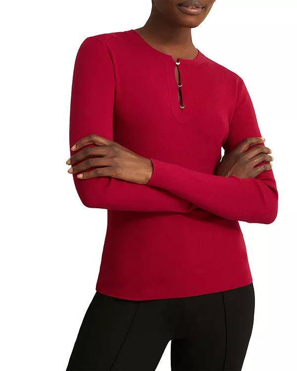 

Облегающий свитер с круглым вырезом Hayden Hobbs London, красный