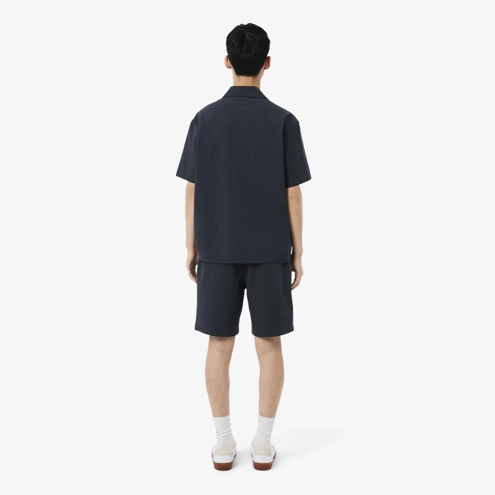 Мужские вафельные шорты цвета древесного угля от Lacoste — фото 3