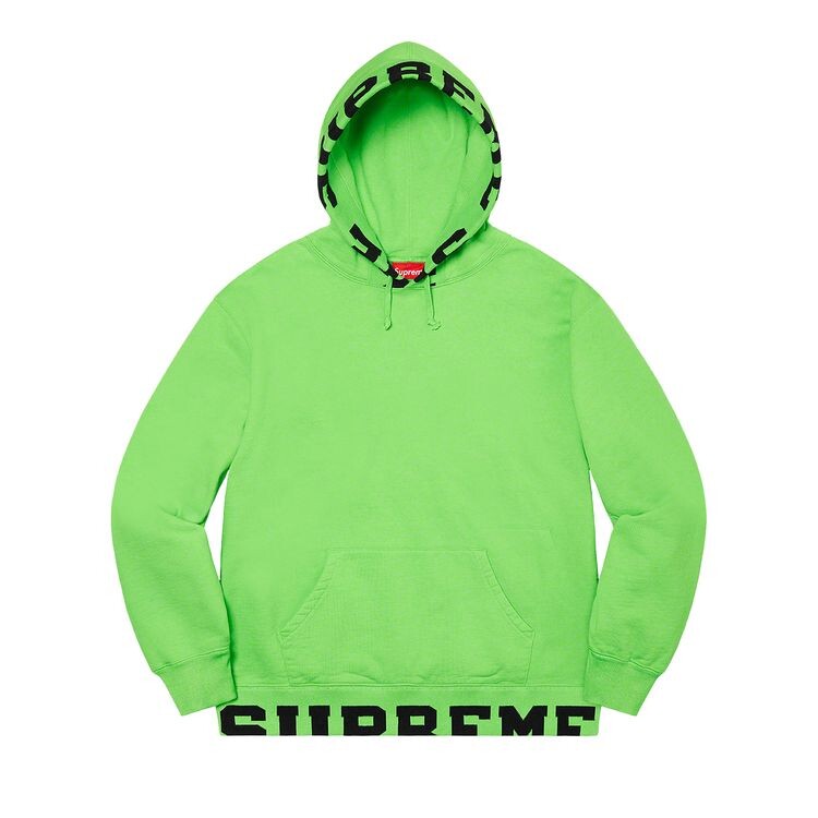 

Толстовка Supreme Cropped Logos Hooded Sweatshirt Bright Green, зеленый