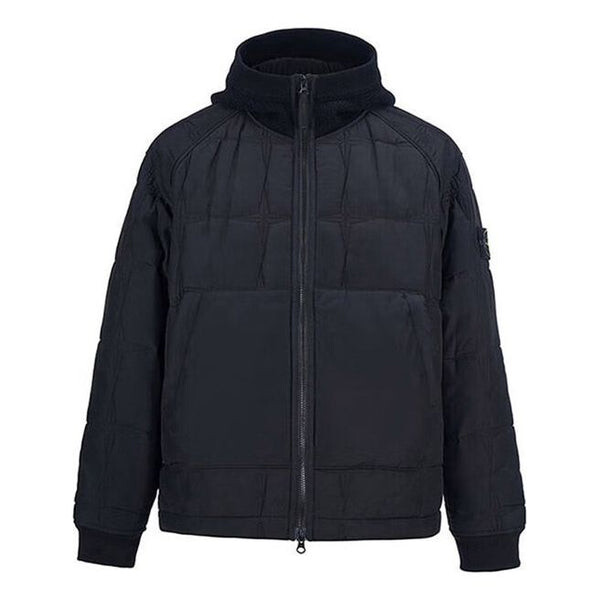 

Куртка hoody zip-up jacket 'black' Stone Island, черный