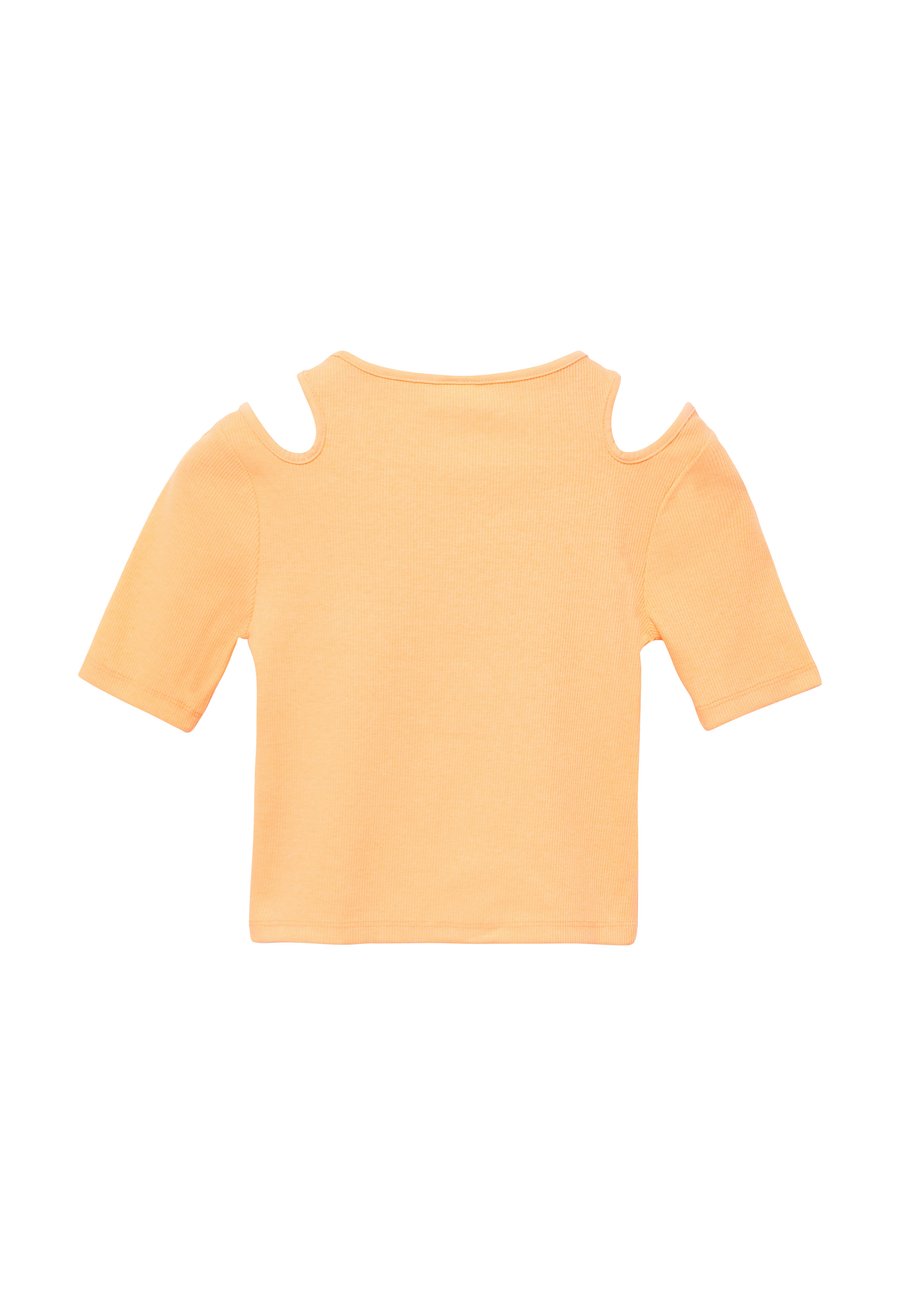 Футболка s.Oliver IM SLIM FIT AUS MIT CUT-OUTS, Hellorange/Orange — фото 4