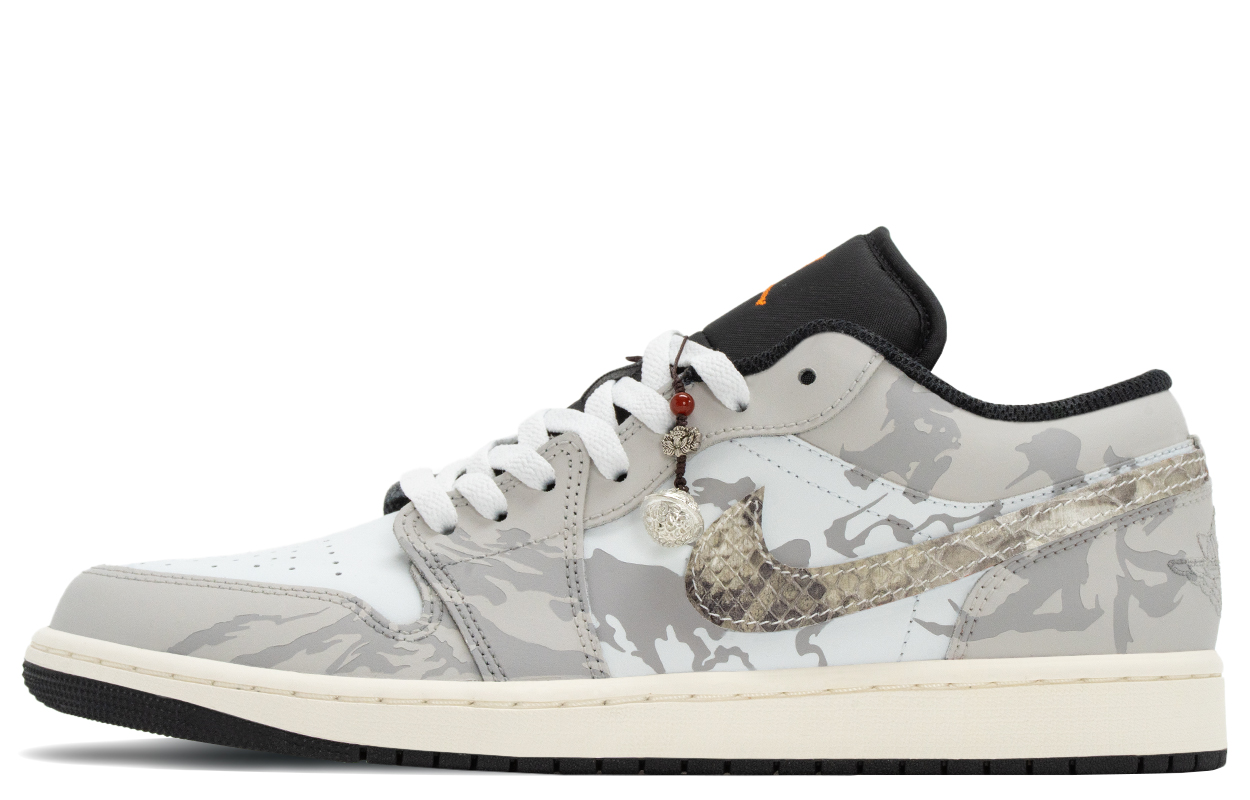 

Jordan Мужские баскетбольные кроссовки Air 1 Cloud Moon с износостойким низким верхом, винтажные, серый с белым