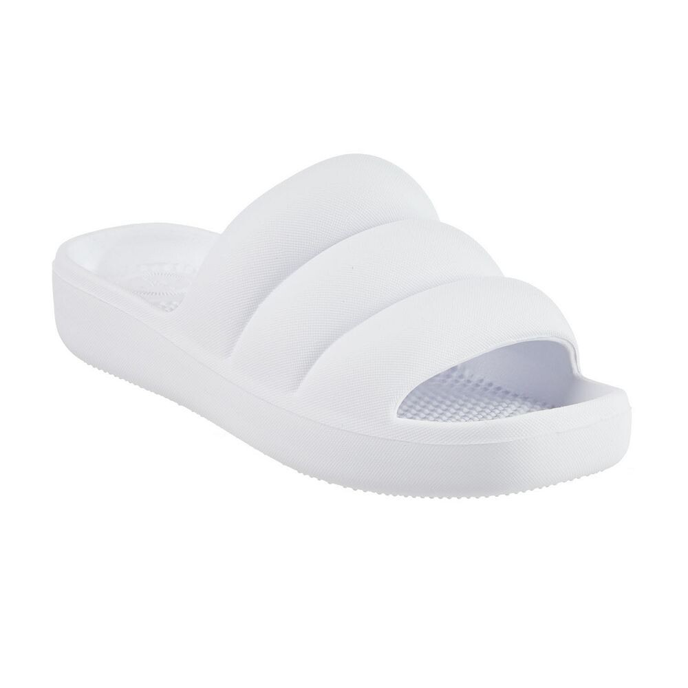 сандалии с короткими ручками Women's Everywear Molded Puffy Slide Totes, белый