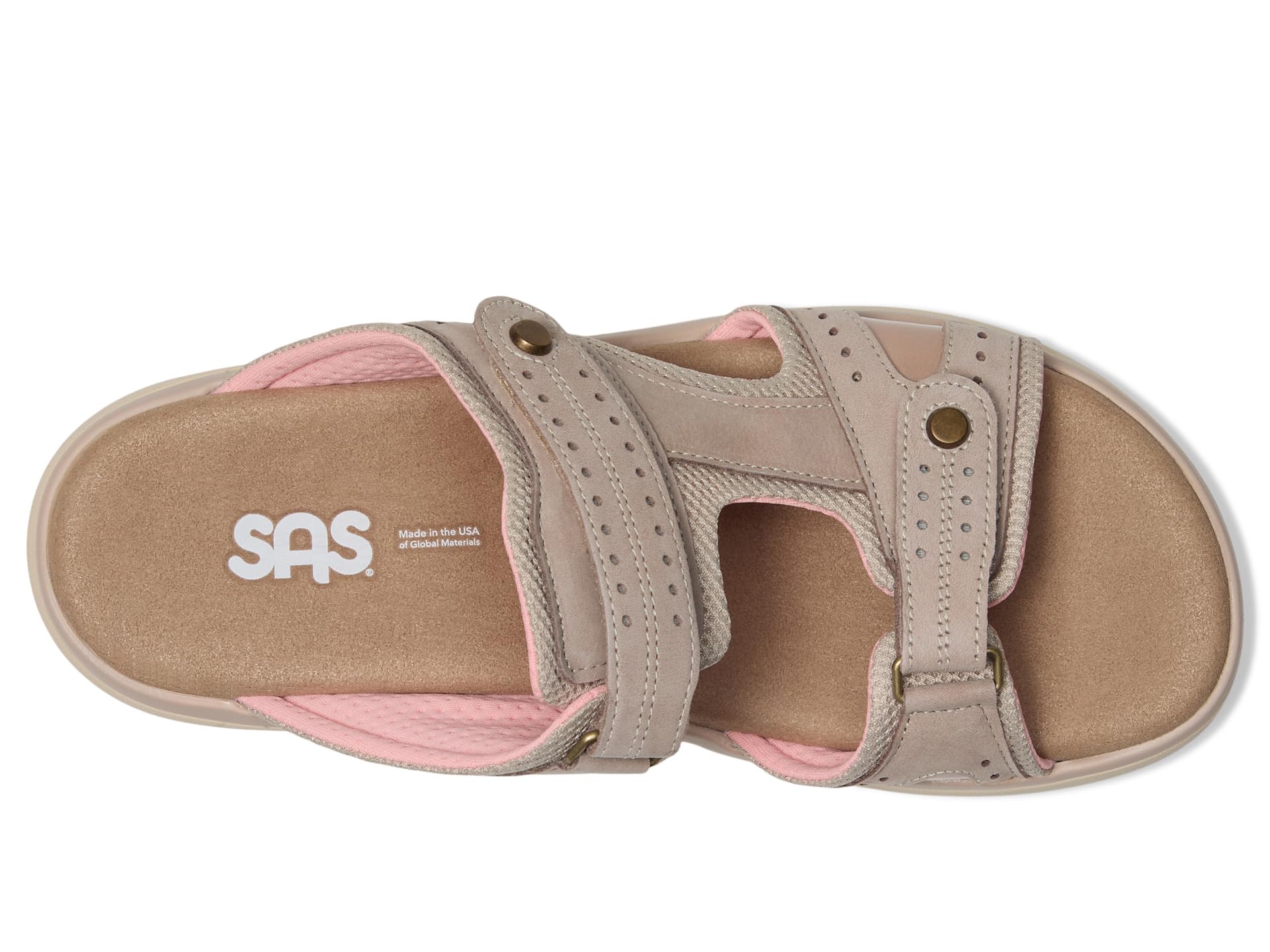 Сандалии SAS Embark Adjustable Comfort Sport Slide, цвет Taupe/Pink — фото 2