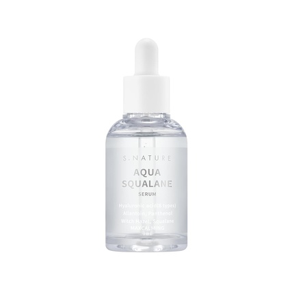 

Aqua Squalane Serum 50 мл - Успокаивающая внутренняя влага Уход за порами Себум S.Nature