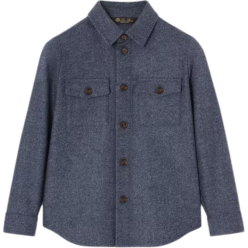 

Повседневная рубашка FW25 для детей Loro Piana, серый glass color