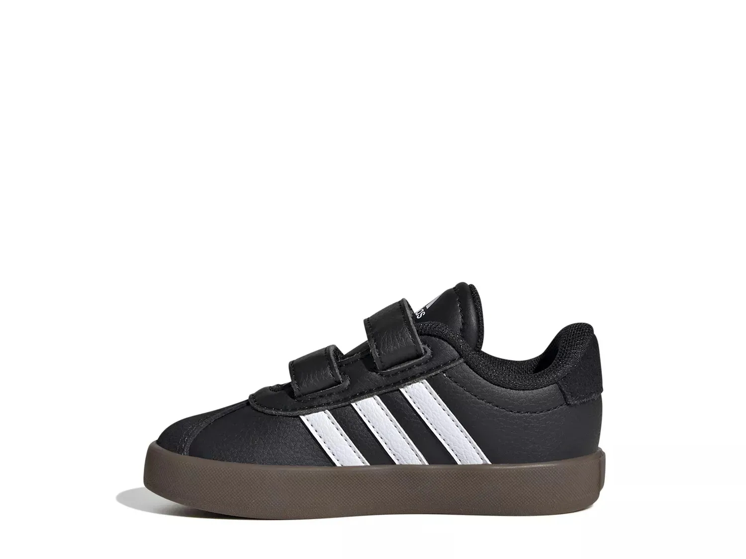Кроссовки Adidas VL Court 3.0 — детские, черные/белые — фото 2
