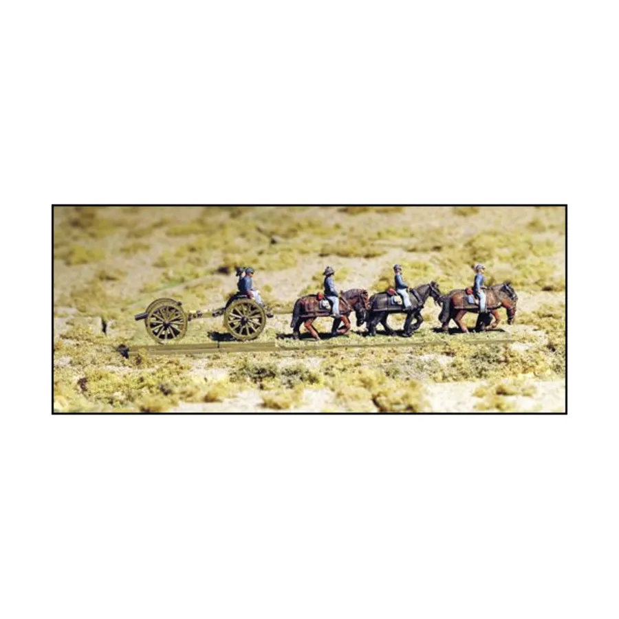 

Limbered Cannon №1 с командой — США, Micro Force American Civil War Figures - Limbered Artillery (10mm)