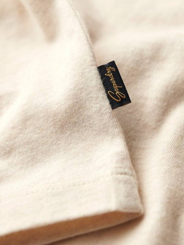 Бейсбольный топ с длинным рукавом essential logo Superdry, цвет Coral/Oat Marl — фото 4