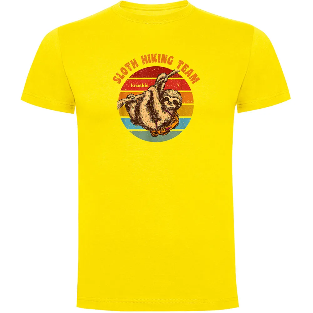 

Футболка с коротким рукавом Kruskis Sloth Hiking Team, желтый