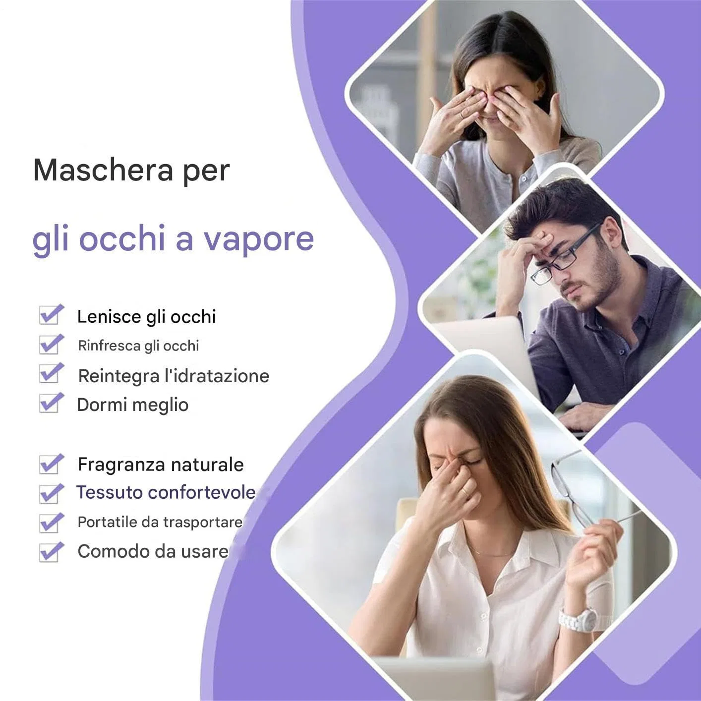 Увлажняющие патчи для глаз с паром, 10 пар Generisch — фото 4