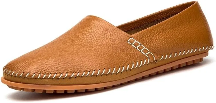 Лоферы мужские из кожзама, легкие, Brown SayfuR