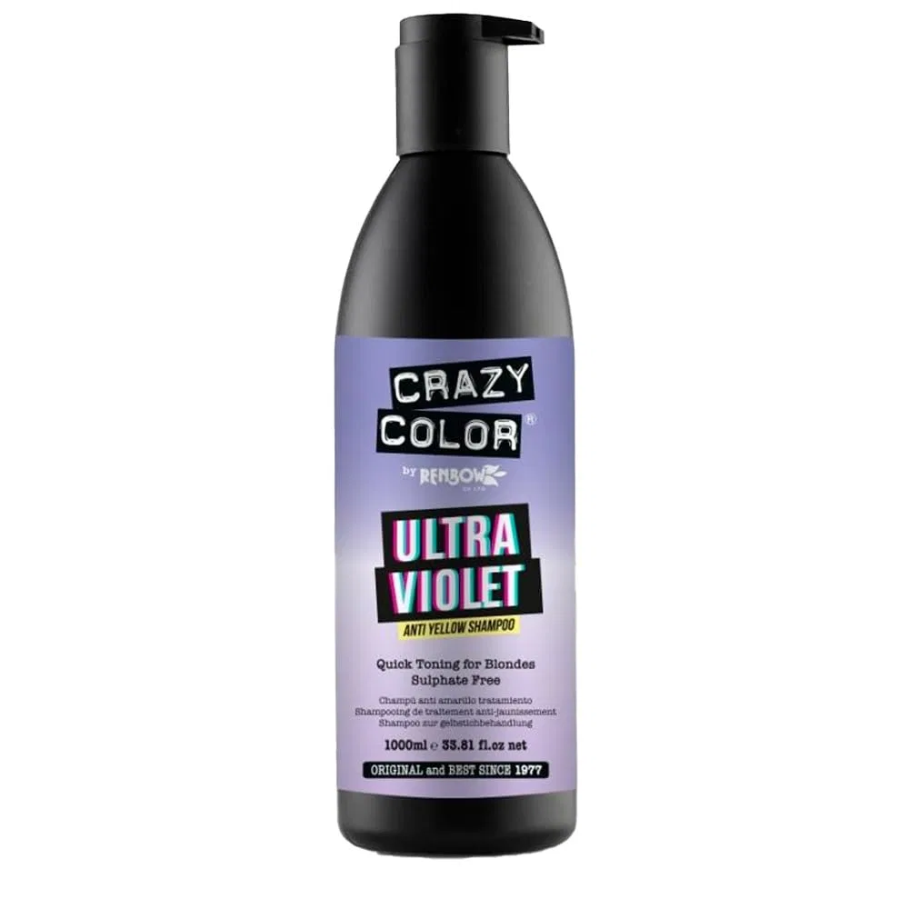 Шампунь против желтизны «No Yellow Ultraviolet» от Crazy Color, 1000 мл Crazy Color